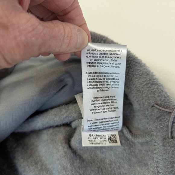 Columbia Size Small Gray Fleece Lightweight Jacket - Picture 8 of 13